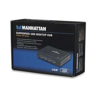 Manhattan 161220 4 port USB Hub   4 x Type A USB 3.0 USB Downstream, 1 