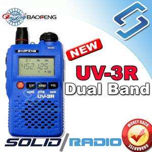 Blue BaoFeng UV 3R VHF UHF Dual Band 2 way walkie radio  