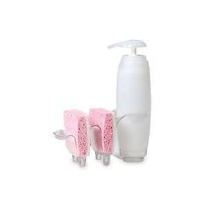   Refillable Pump Bottle and Sponge Holder 1set