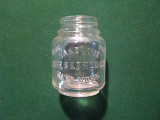 Nice Vintage Glass Vaseline Chesebrough New York Bottle  