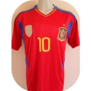  SPAIN # 10 FABREGAS SOCCER JERSEY SIZE LARGE .NEW Sports 
