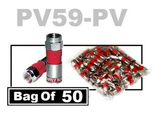 Perfect Vision PV59(50)Red Rg59 Compression Connector  