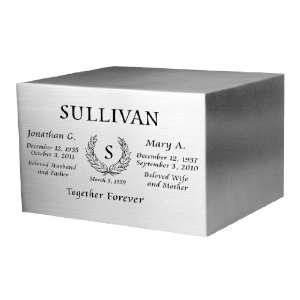   Engraved Companion Satin Stainless Steel Cremation Urn