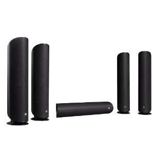  KEF KHT5005IISATBL Speaker System (Set of 5, Black 