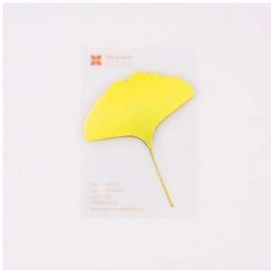  Small Gingko Leaf Sticky Note, Yellow