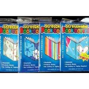  Assorted Prints Stretchable Fabric Book Covers Case Pack 