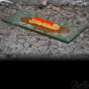  Venetian Cast Glass Sushi Platter   Sunken Oval Series 