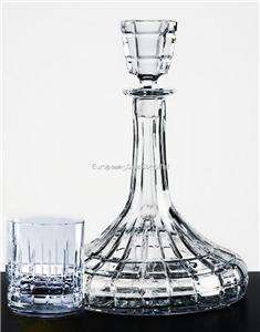 7p Crystal Glass Decanter Set leaded glassware Double Old Fashioned 