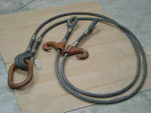 leg Bridle  Sliding Choker   Wire Rope Sling 5/8 Dia x 96, Bridon 