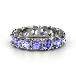  Band of Brilliance, Palladium Ring with Tanzanite Jewelry