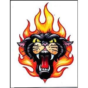  Panther in Flames Temporaray Tattoo Toys & Games