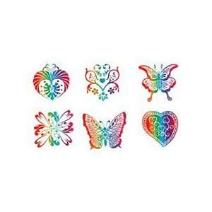   72 Rainbow Glitter Temporary Tattoos / Party Favors
