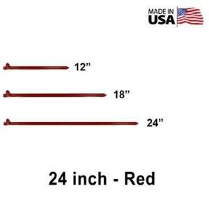  24 Hot Forged Red Tent Stakes   4 Pack