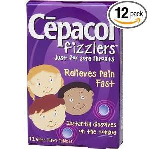   Fizzlers    Grape Flavored Sore Throat Relief Tablets    12 count