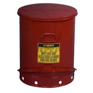   Waste Can 21 Gallon Red With Foot Operated Cover
