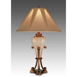 Remington Tripod with Antique Crackle Urn Table Lamp in Antique Brass 