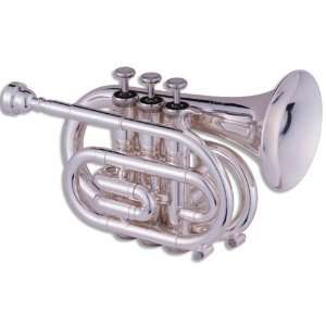  Jupiter 416S Silver Lacquer Pocket Trumpet Musical 