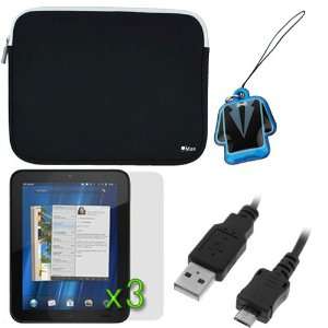  USB Sync & Charge Cable + LCD Mobile Cleaner Strap for HP TouchPad