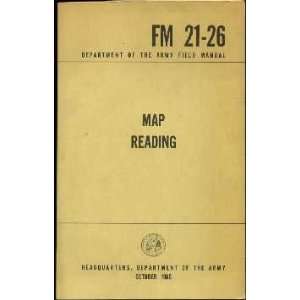  Map Reading FM 21 26 U.S. Army, John O. Marsh Jr. Books
