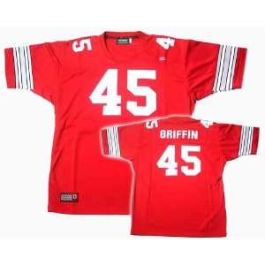   Red Gridiron Legends Collegiate Vintage Throwback Football Jersey