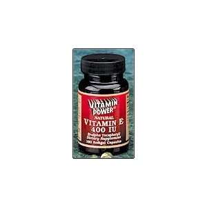  Vitamin Power Natural Vitamin E 400 iu 250 Gel Capsules 